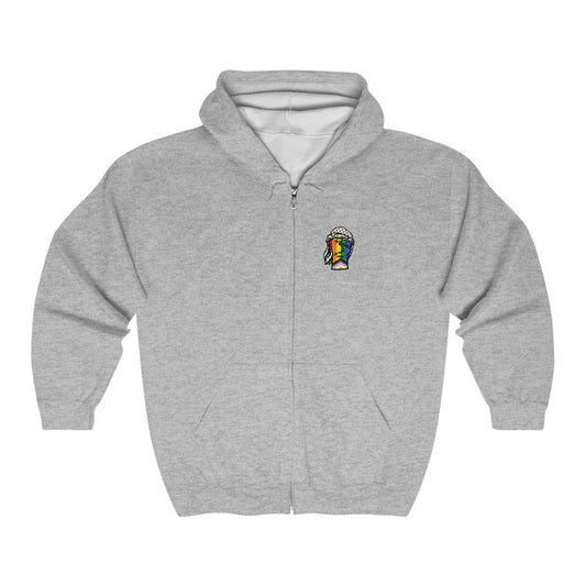 Queer Pride for Palestine Zip-Up Hoodie