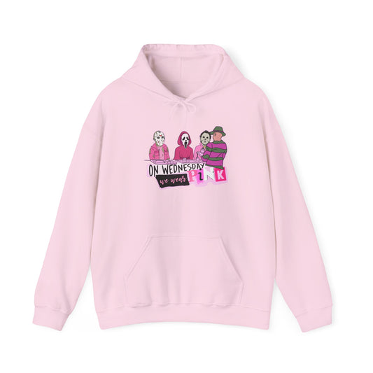 Horror Version of "On Wednesdays We Wear Pink" Sweatshirt