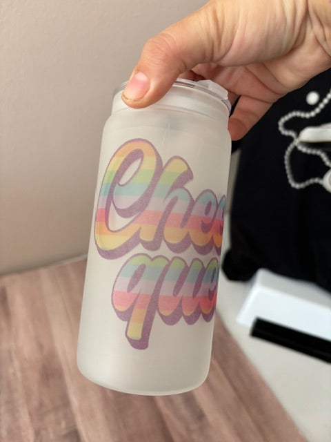 Cheers Queers Frosted Glass Cup